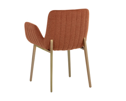 NAHLA LUCANO DINING ARMCHAIR - BELFAST RUST