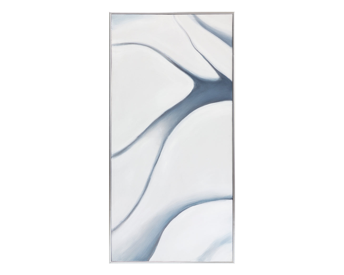 NAHLA MEDITATION (SET OF 3) - 30" X 60" - SILVER FLOATER FRAME