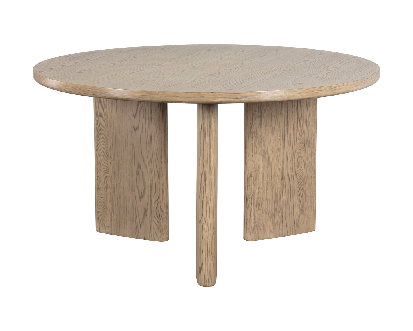 NAHLA GIULIETTA DINING TABLE - ROUND - WEATHERED OAK - 55"