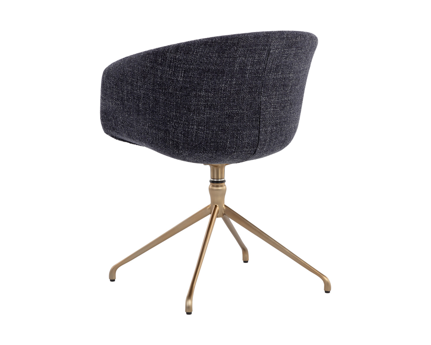 NAHLA DINA SWIVEL DINING ARMCHAIR - CHACHA NAVY