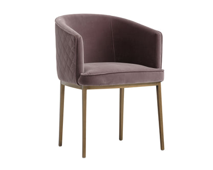 NAHLA CORNELLA DINING ARMCHAIR - BLUSH PURPLE