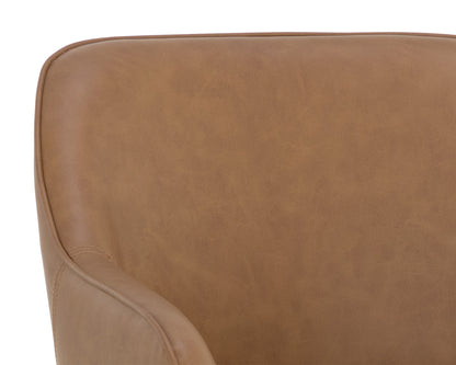 NAHLA MALACHI DINING ARMCHAIR - MILLIKEN COGNAC