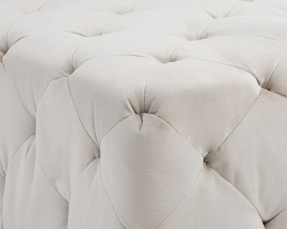 NAHLA MILLIE TUFTED OTTOMAN - PICCOLO PROSECCO