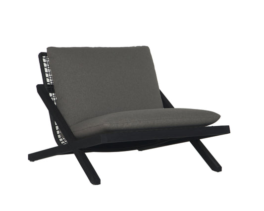 NAHLA BARI LOUNGE CHAIR - CHARCOAL - GRACEBAY GREY