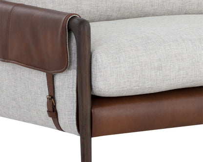 NAHLA MAUTI SOFA - BROWN - VAULT FOG / BRAVO COGNAC