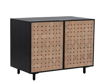 NAHLA OMARI SIDEBOARD - SMALL - SUEDE LIGHT TAN LEATHER