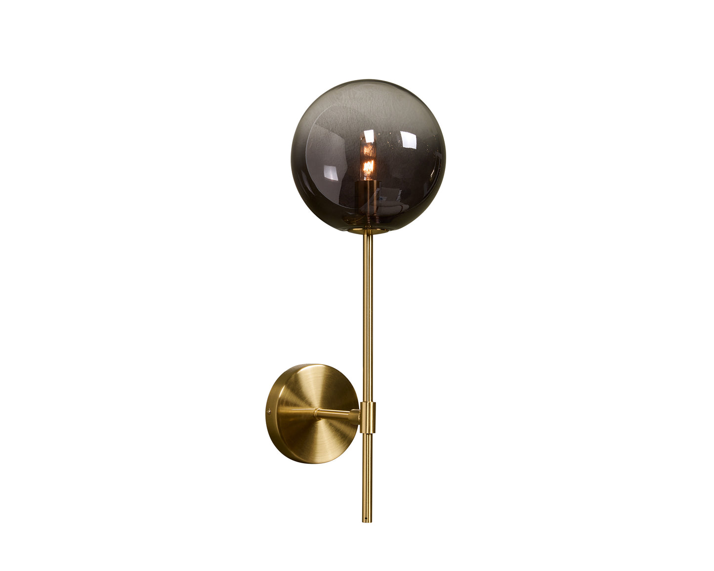 NAHLA IZORA SCONCE - BRASS - SMOKE GREY OMBRE