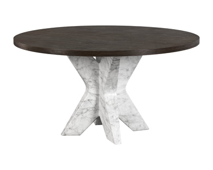 NAHLA CYPHER DINING TABLE TOP - WOOD - DARK BROWN - 55"