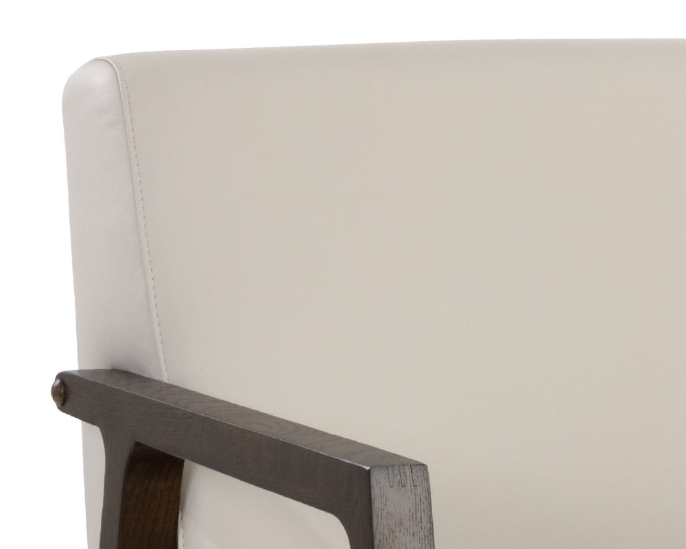 NAHLA NEYMAR LOUNGE CHAIR - LINEA LIGHT GREY LEATHER