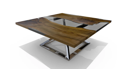 ABRUZZO SQUARE WALNUT DINING TABLE