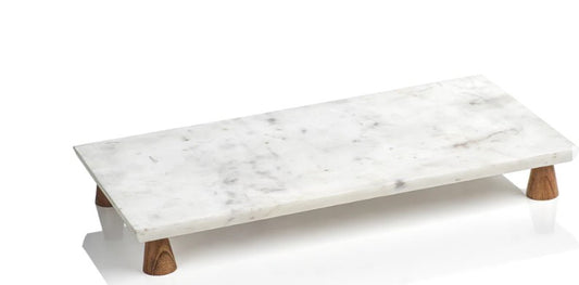 Amalfi Marble Cheese Tray on Acacia Wood