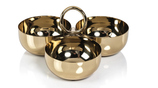 Aperitifs Cocktail Condiment Bowl Set - Polished Gold