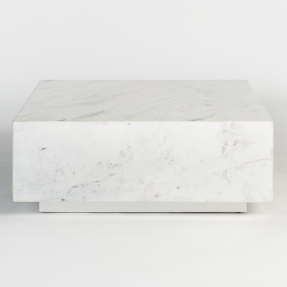 Bennett Coffee Table in Polar White Marble 