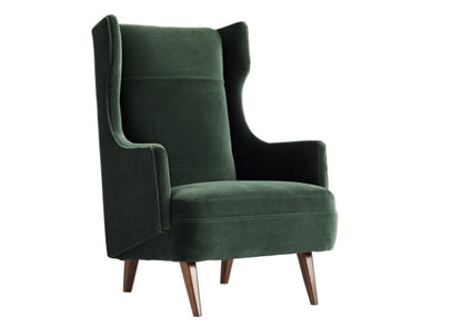 Budelli Wing Chair Forest Velvet