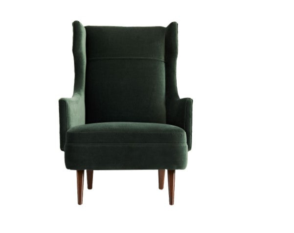 Budelli Wing Chair Forest Velvet