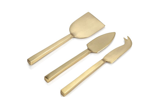 Cheese Slicer and Server Set - Gold