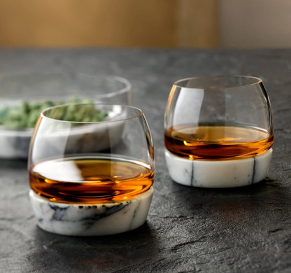 Chill Whisky Tumbler With Marble Base