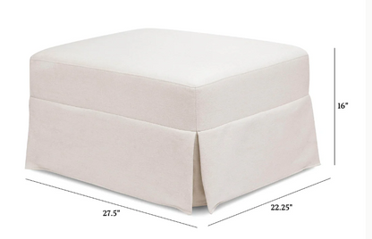 Crawford Gliding Ottoman in Eco-Performance Fabric