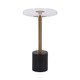 ELISIA ACRYLIC AND MARBLE ACCENT TABLE