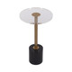 ELISIA ACRYLIC AND MARBLE ACCENT TABLE