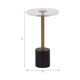 ELISIA ACRYLIC AND MARBLE ACCENT TABLE