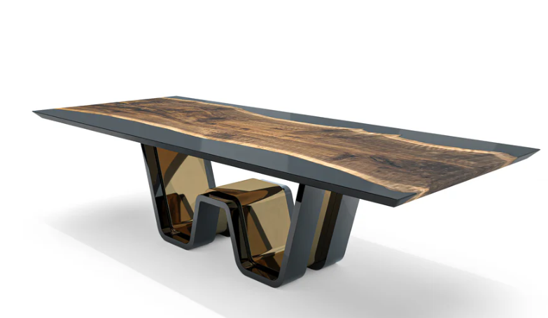 ELDORIS WALNUT WOOD DINING TABLE