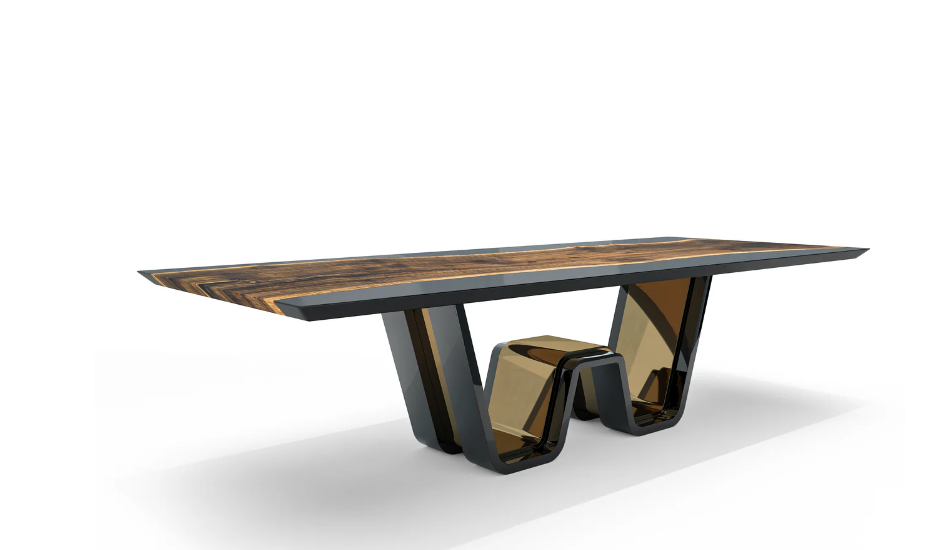 ELDORIS WALNUT WOOD DINING TABLE