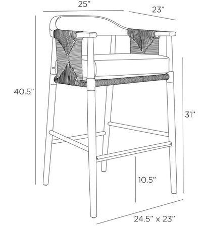 Estes Outdoor Bar Stool