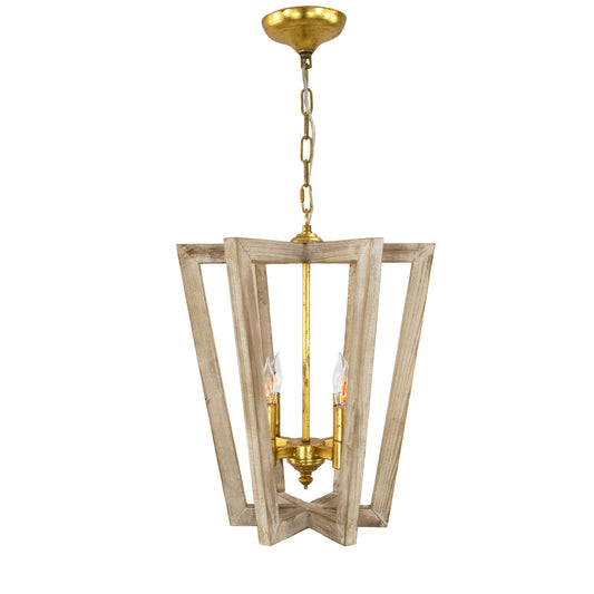 HD133 Natural and Gold Lantern