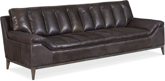 Kandor Leather Stationary Sofa