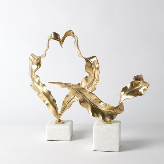 LEAF SCULPTURE-BRASS