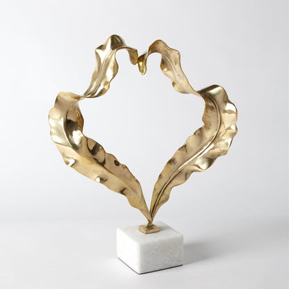 LEAF SCULPTURE-BRASS