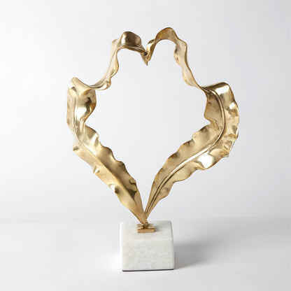 LEAF SCULPTURE-BRASS