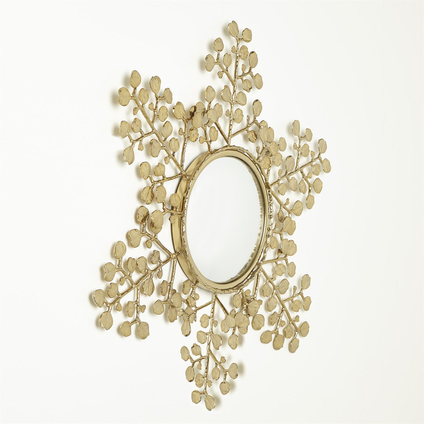 LEAFY MIRROR-BRASS