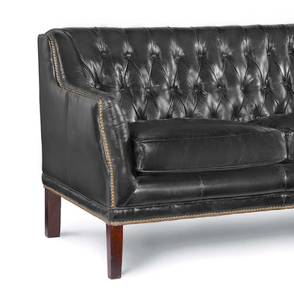 Leather Equestrian Loveseat