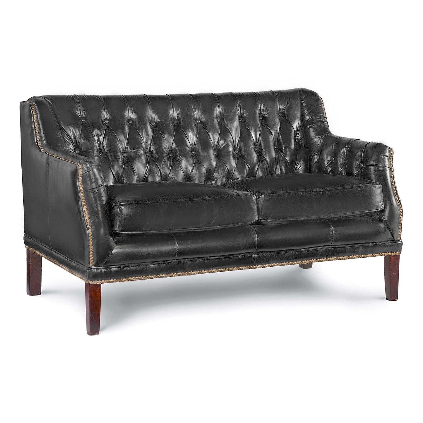 Leather Equestrian Loveseat