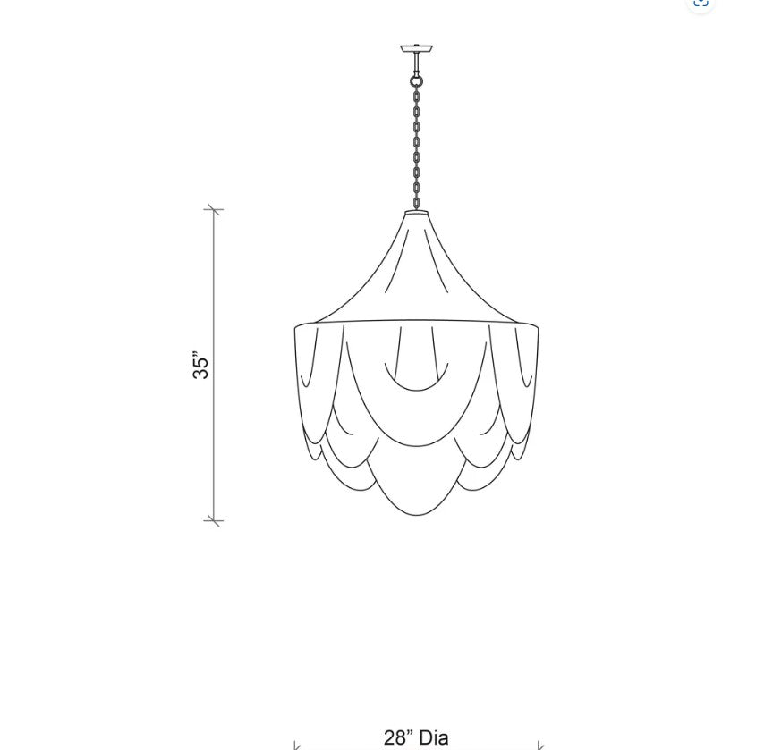 Medium Round Whisper Chandelier