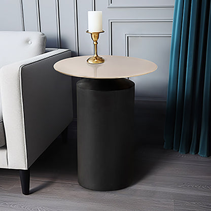 Metal Cylindrical Accent Table