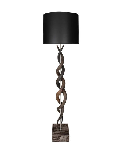 Natural Kudu Horn Double Twist Floor Lamp