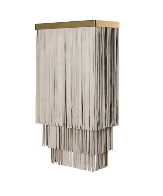 Ndidi Wall Sconce  - Cream-Stone Leather