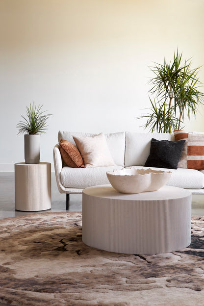 Groovy Side Table, White Stone