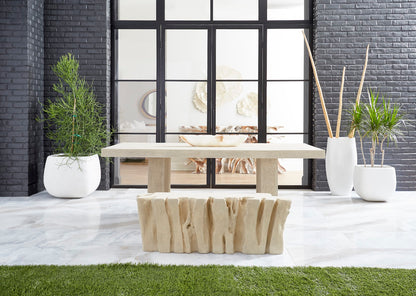 Old Lumber Dining Table, Roman Stone