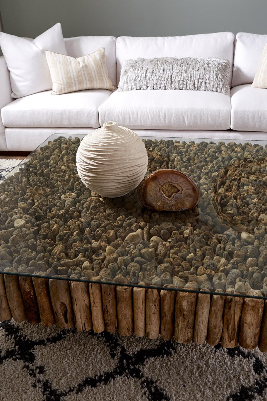 Manhattan Coffee Table, Square, with Glass