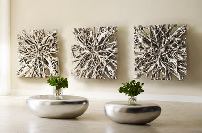 Square Root Wall Art, Silver Leaf, LG