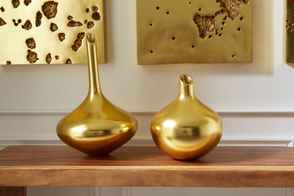 Julian Vase, Gold Leaf