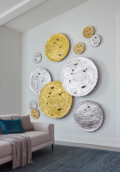 Molten Wall Disc, Large, Gold Leaf