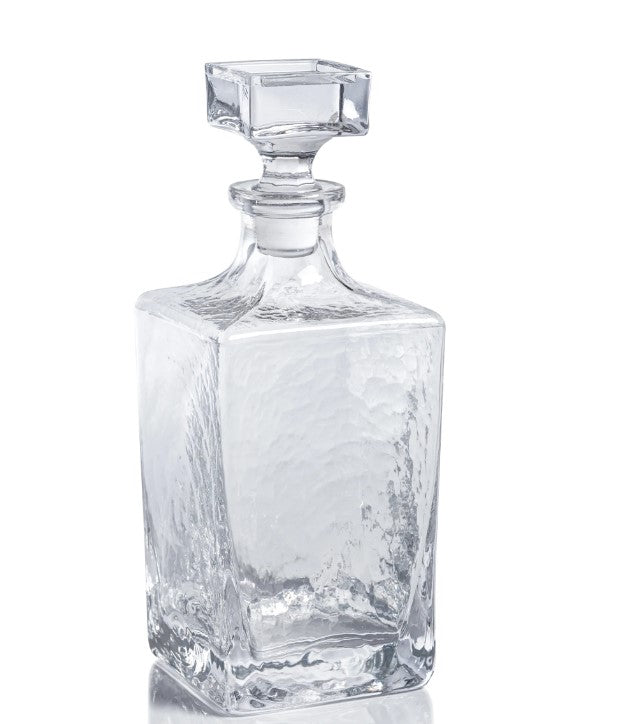 Punta Mita Hammered Glass Decanter