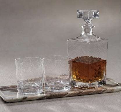 Punta Mita Hammered Glass Decanter