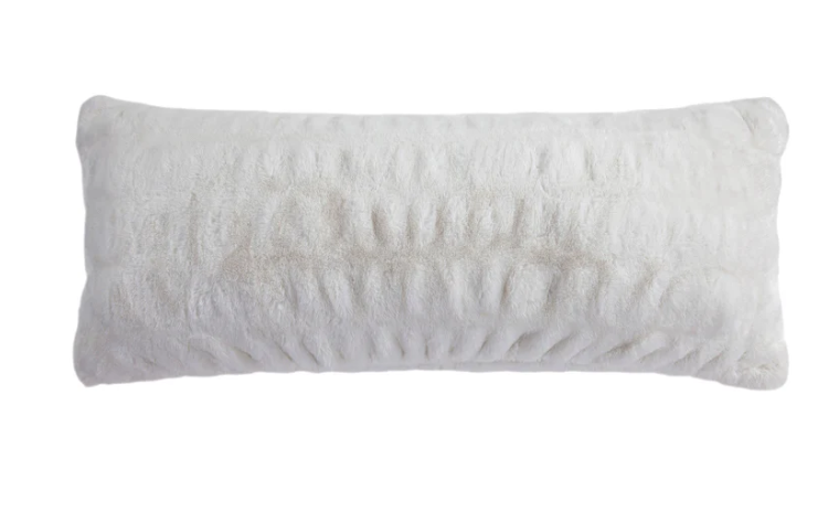 RUCHED RABBIT LUMBAR PILLOW