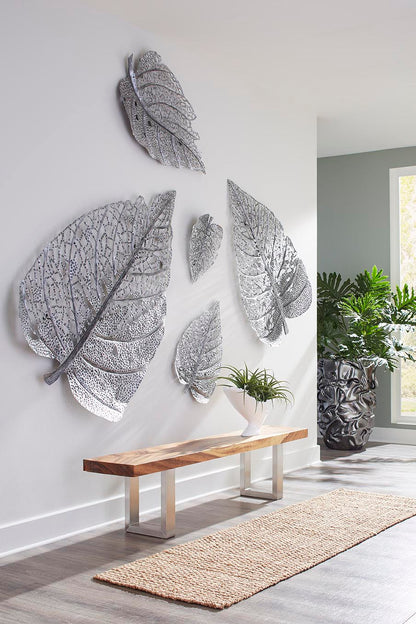 Birch Leaf Wall Art, Silver, MD